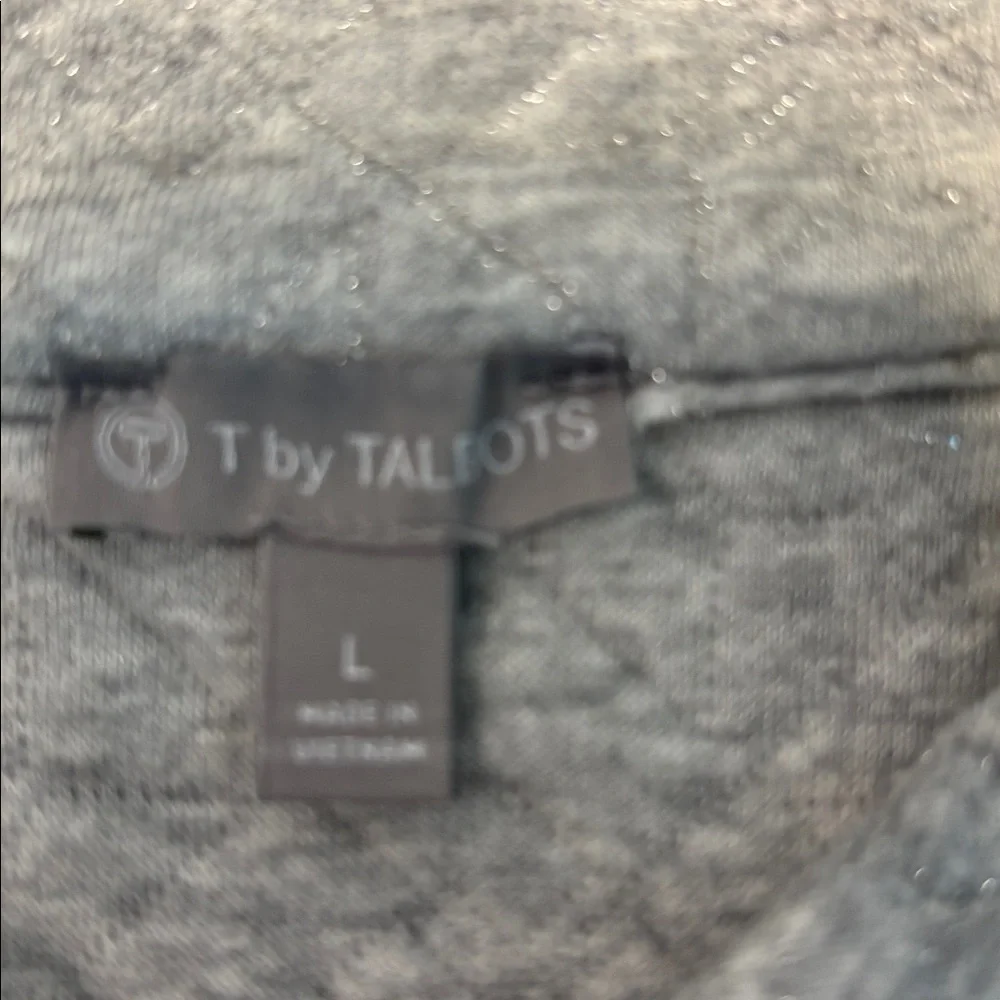 Talbots Gray Quilted Sweater - Picture 3 of 4